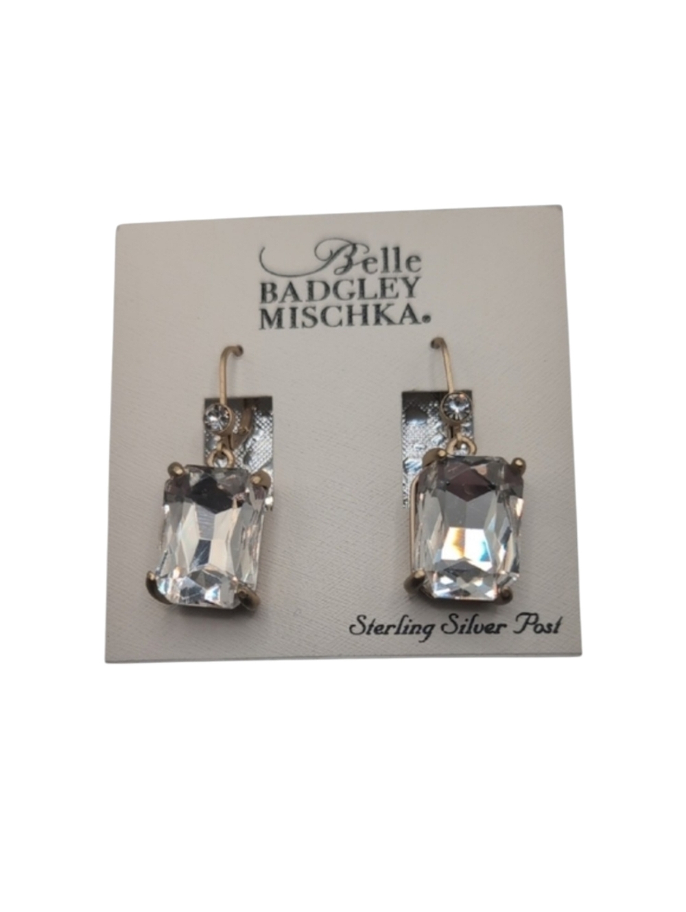 Belle Badgley Mischka Crystal Drop Earrings